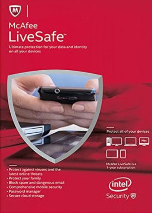 McAfee Livesafe 2017 Unlimited Devices 1 YEAR Global