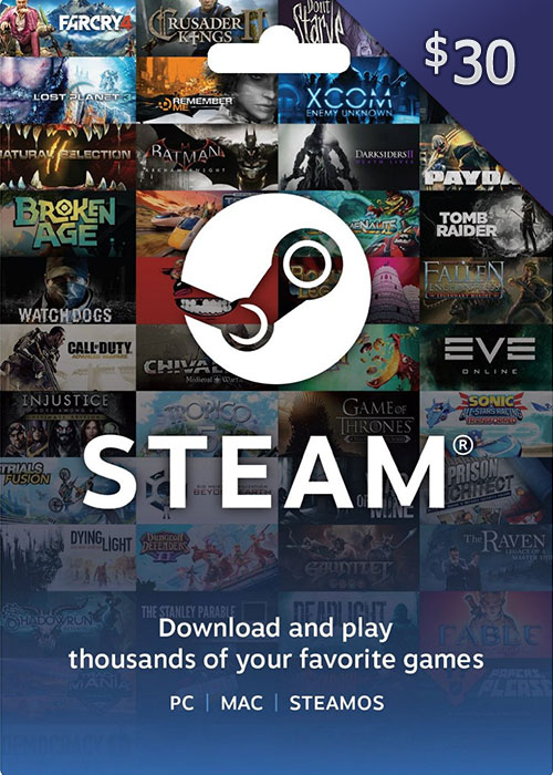 Official Steam Gift Card 30 USD Steam Gift Card 30 USD