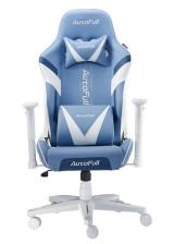 cdkoffers.com, AutoFull Gaming Chair Blue PU Leather Racing Style Computer Chair, Lumbar Support E-Sports Swivel Chair, AF077UPU