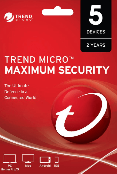 Official Trend Micro Maximum Security 5 PC 2 Years Key Global Trend Micro Maximum Security 5 PC 2 Years Key Global