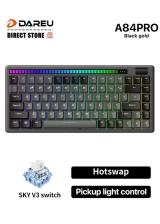 cdkoffers.com, Dareu A84 Pro Mechanical Gaming Keyboard-Black Gold